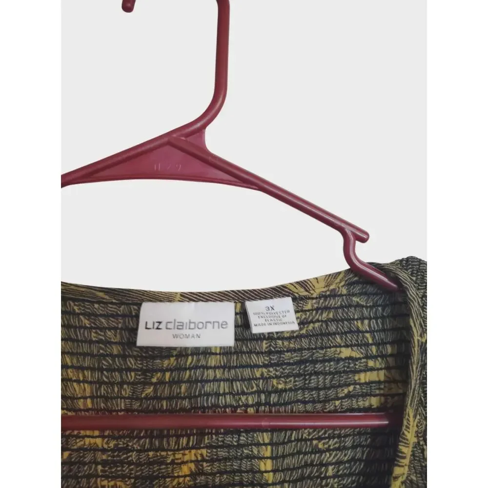 Liz Claiborne Women’s Green & Light Green Leaf Floral Sleeveless Top Size‎ 3X - Picture 3 of 3